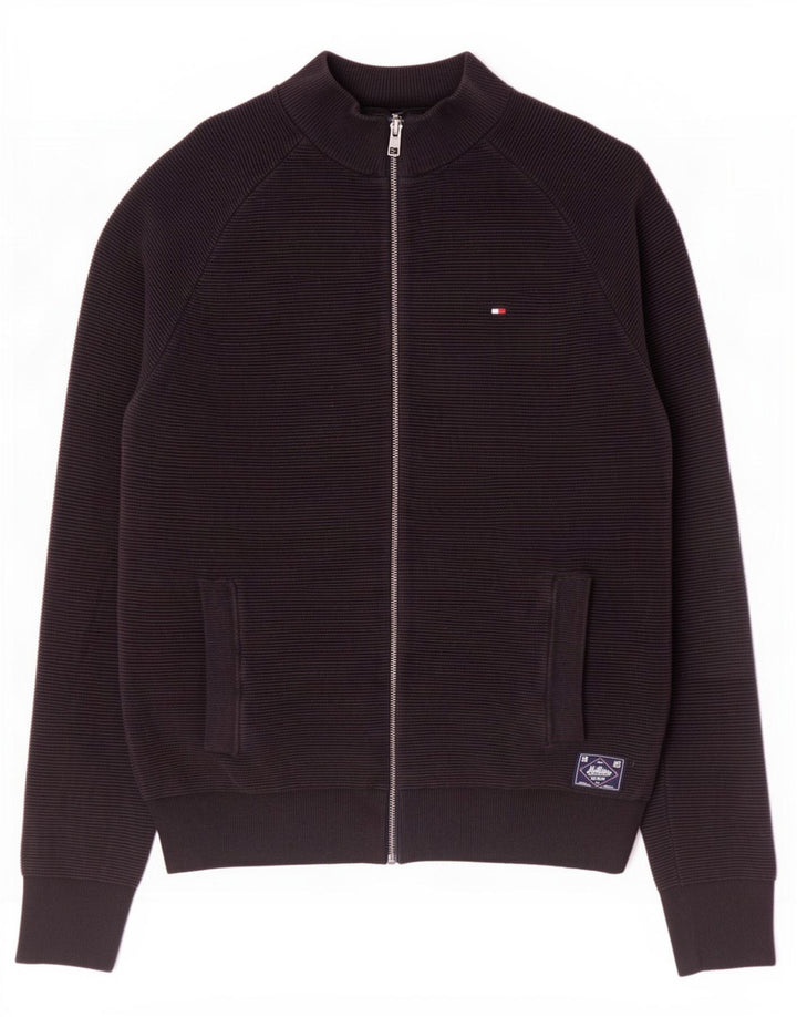 Maglione cardigan da uomo Tommy Hilfiger cotone medio nero