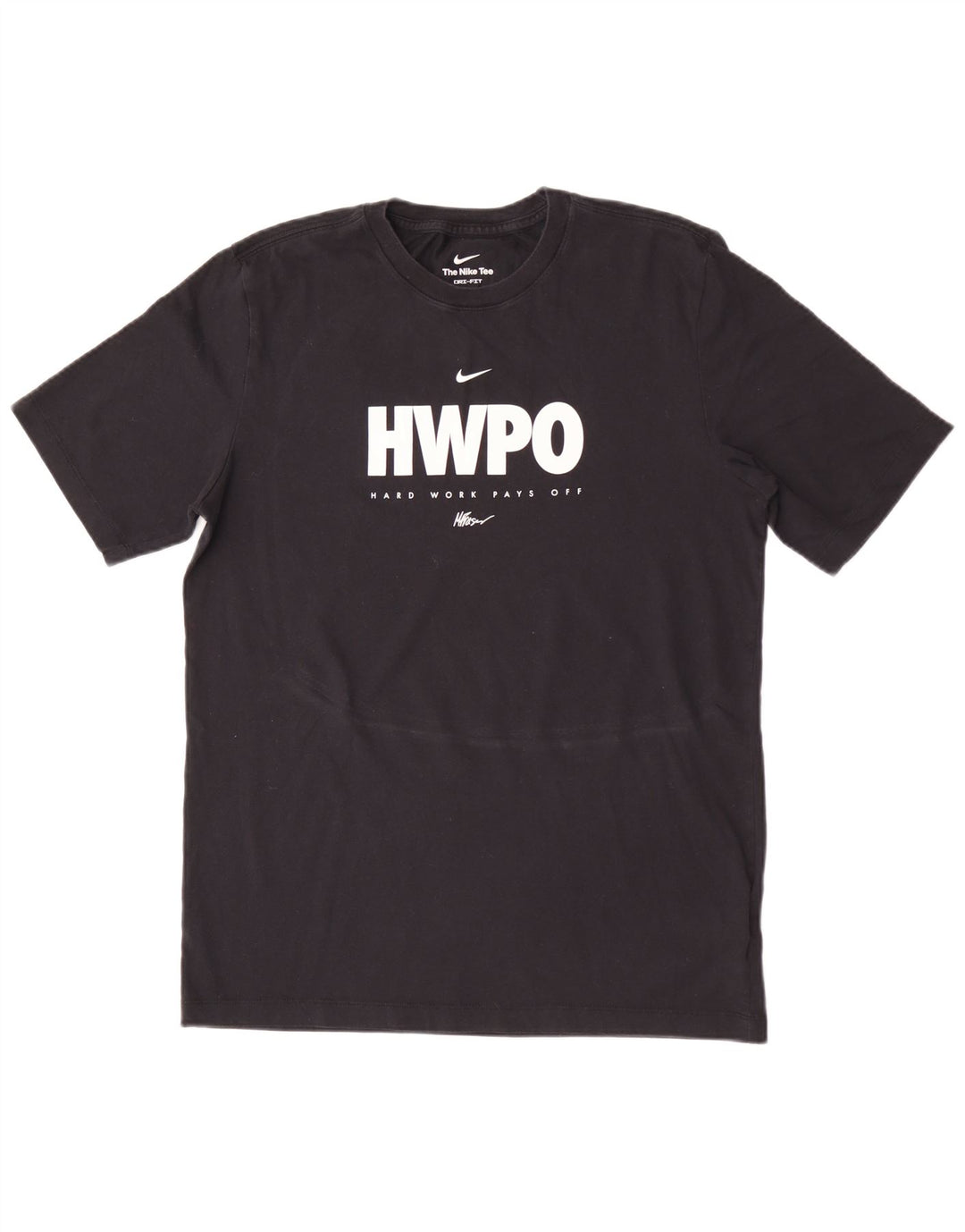 T-shirt grafica Nike Dri Fit da uomo in cotone medio nero