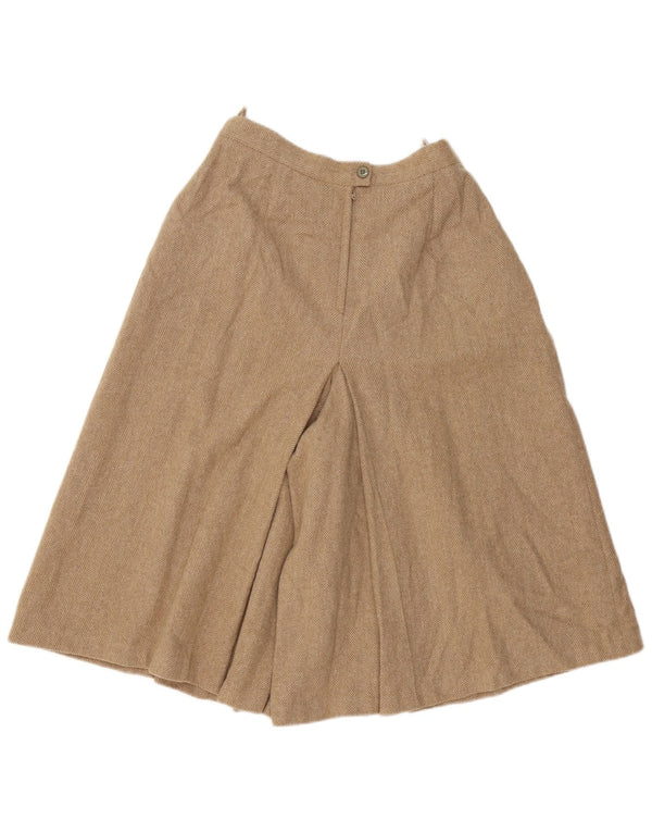 Pantaloncini cargo vintage da donna a vita alta IT 48 XL W30 Beige a spina di pesce