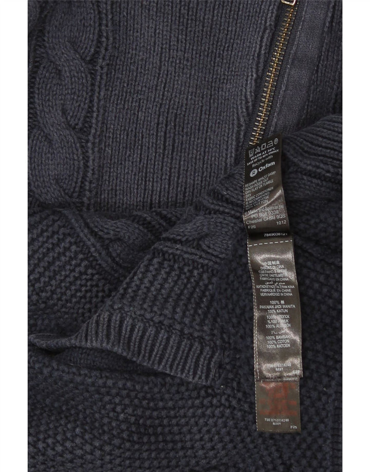Maglione cardigan autografo da donna Marks & Spencer UK 14 grande blu navy