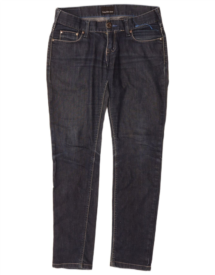 Jeans slim da donna Calvin Klein W27 L29 cotone blu navy