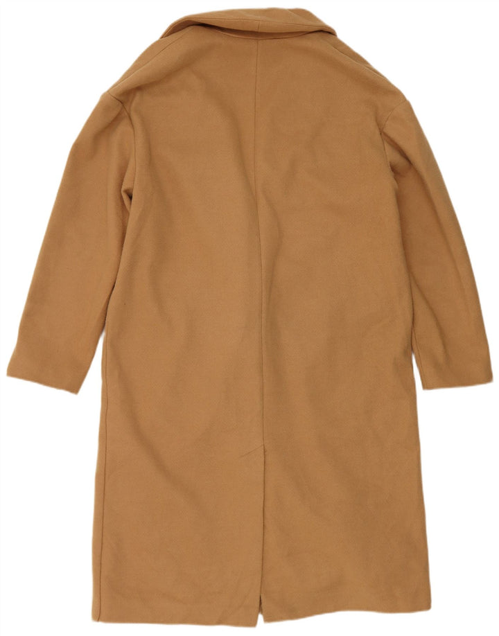 Topshop Cappotto doppiopetto da donna UK 12 Poliestere beige medio