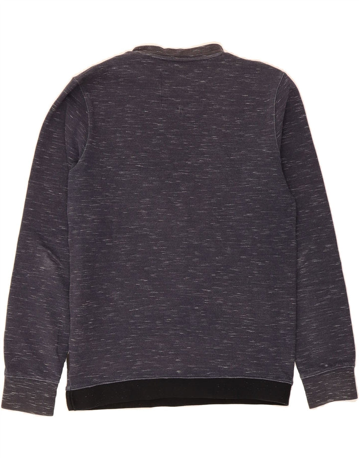 QUIKSILVER Mens Sweatshirt Jumper Medium Navy Blue Flecked Cotton Vintage Quiksilver and Second-Hand Quiksilver from Messina Hembry 