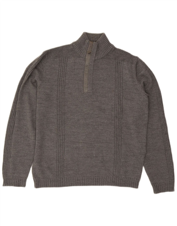 Maglione Trussardi Jeans Uomo con Zip Collo XL Grigio