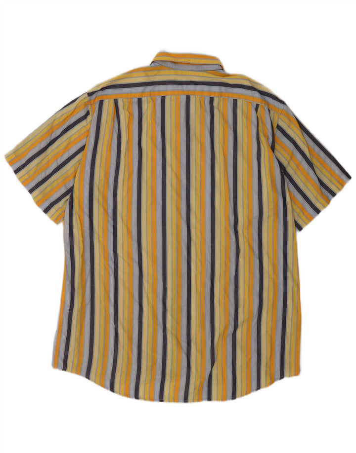 Camicia a maniche corte da uomo Lacoste taglia 42 grande cotone a righe multicolore