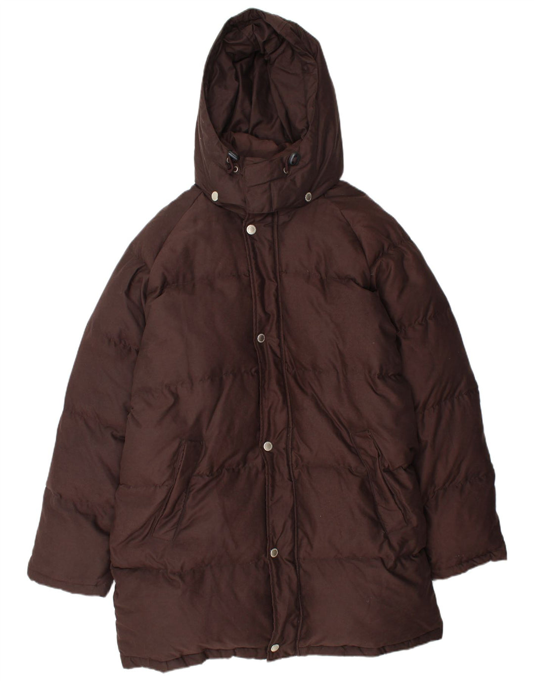 Cappotto imbottito con cappuccio da uomo Sergio Tacchini UK 42 XL poliestere marrone