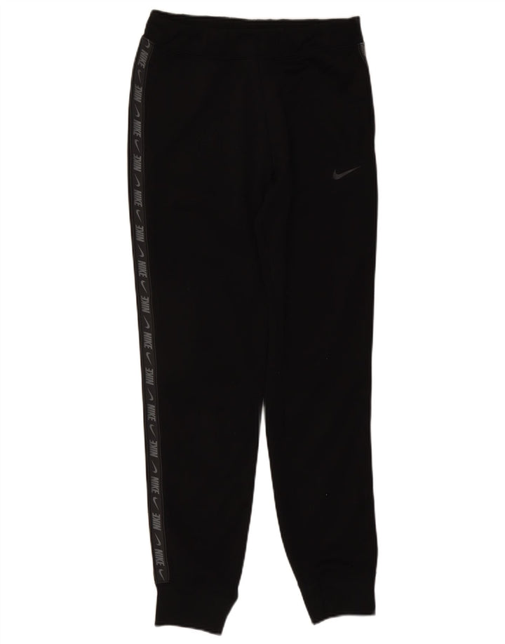 Pantaloni da tuta con grafica Nike da uomo, pantaloni da jogging, piccoli, in poliestere nero