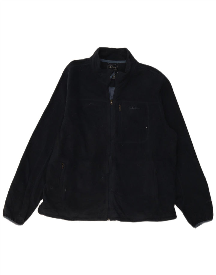 Giacca in pile da uomo L.L.Bean UK 40 Large Blu Navy in poliestere