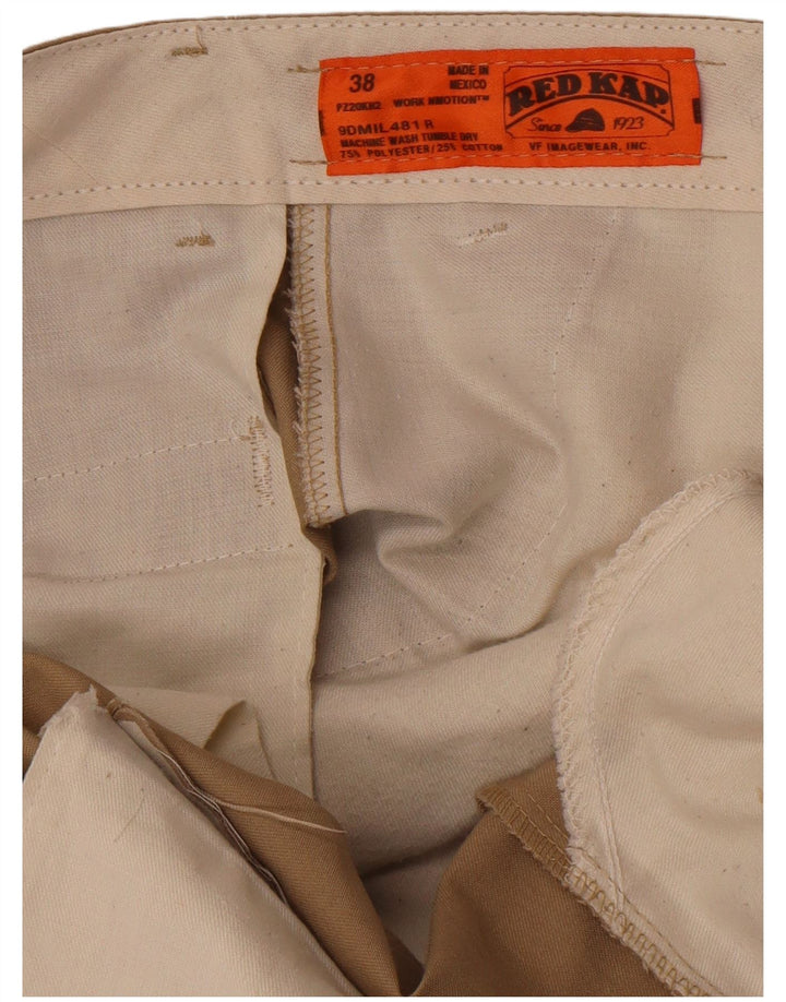 Pantaloni chino dritti da uomo Red Kap W38 L30 poliestere beige
