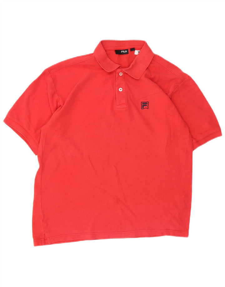 Polo da uomo Fila Small rossa in cotone