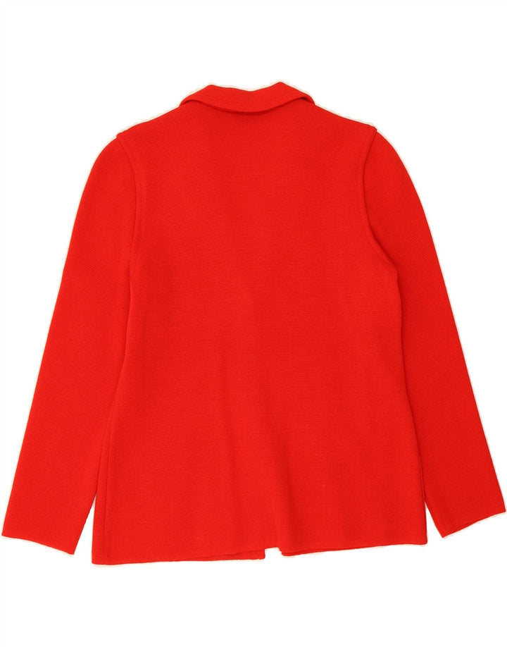 VINTAGE Womens 2 Button Knit Blazer Jacket UK 12 Medium Red Vintage Vintage and Second-Hand Vintage from Messina Hembry 