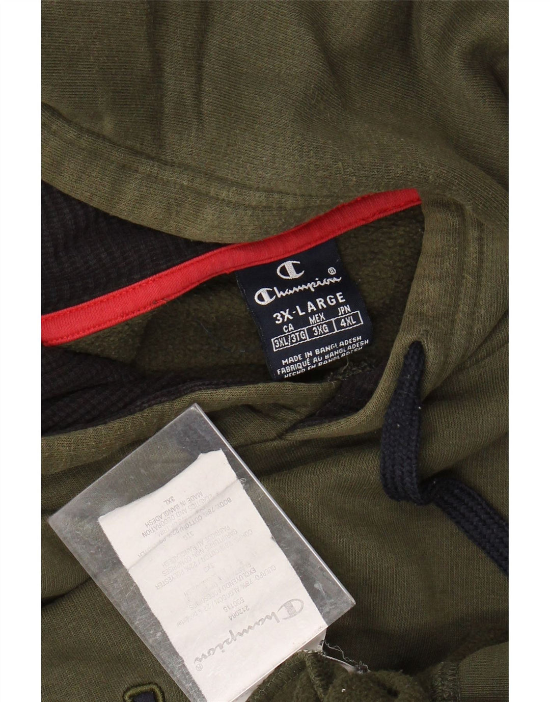 Maglione con cappuccio grafico da uomo CHAMPION 3XL cotone kaki