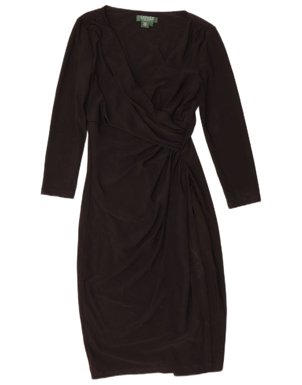 Ralph Lauren Womens 3/4 Sleeve Sheath Dress US 4 Small Black