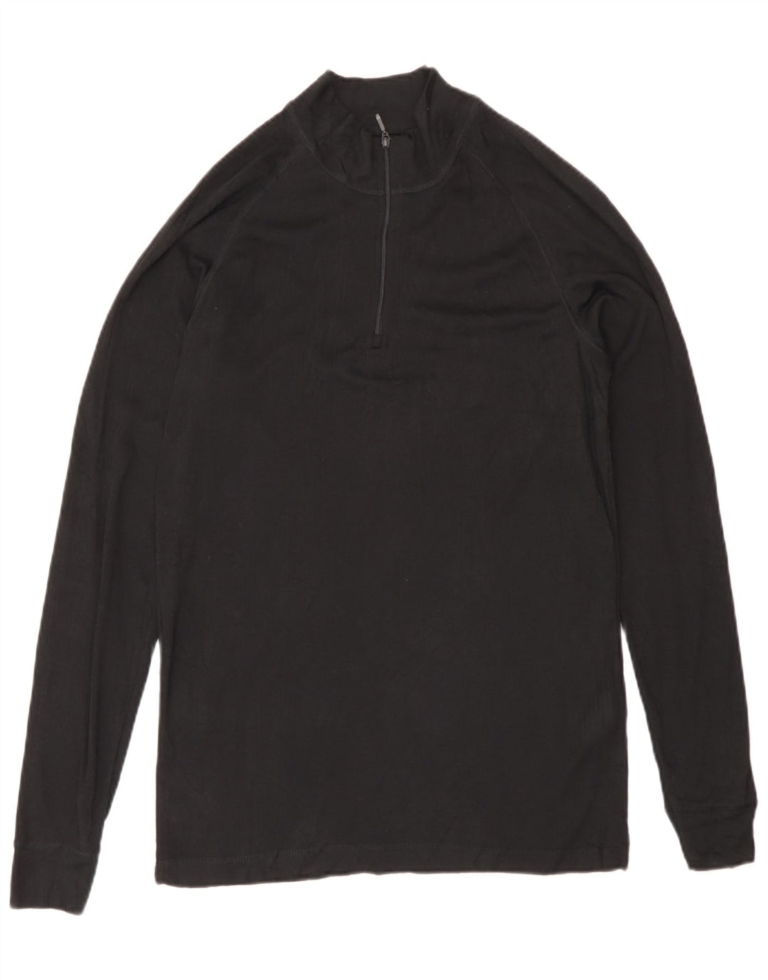 Mountain Warehouse Top da tuta pullover con zip e collo da uomo piccolo nero