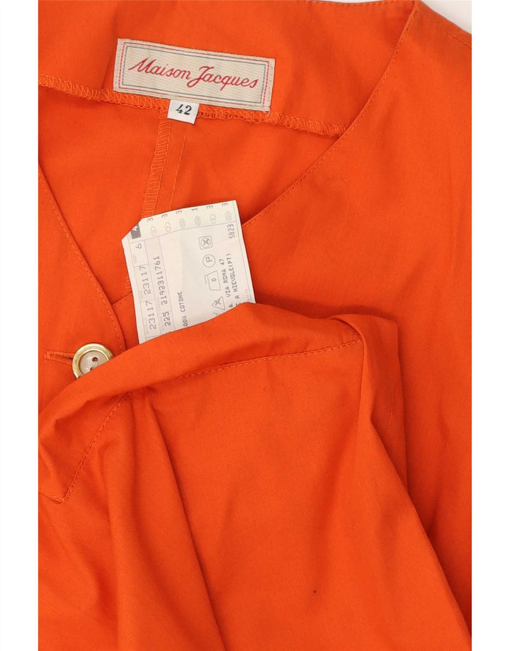 Abito Chemisier Donna Maison Jacques IT 42 Cotone Arancio Medio