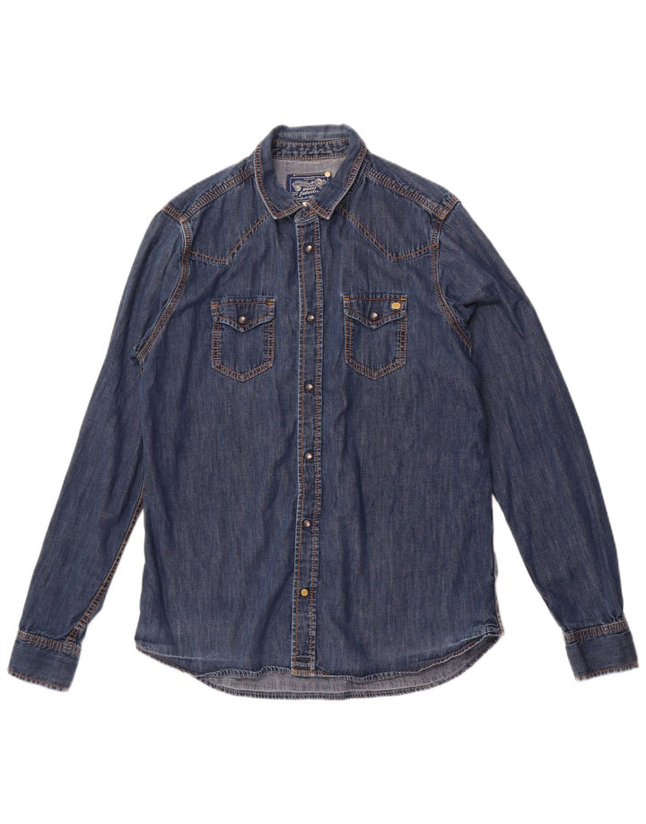 DIESEL Camicia in denim da uomo XL in cotone blu