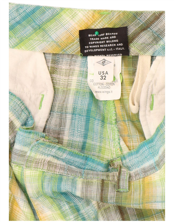 Pantaloncini cargo da uomo Bear W32 cotone a quadri multicolore medio