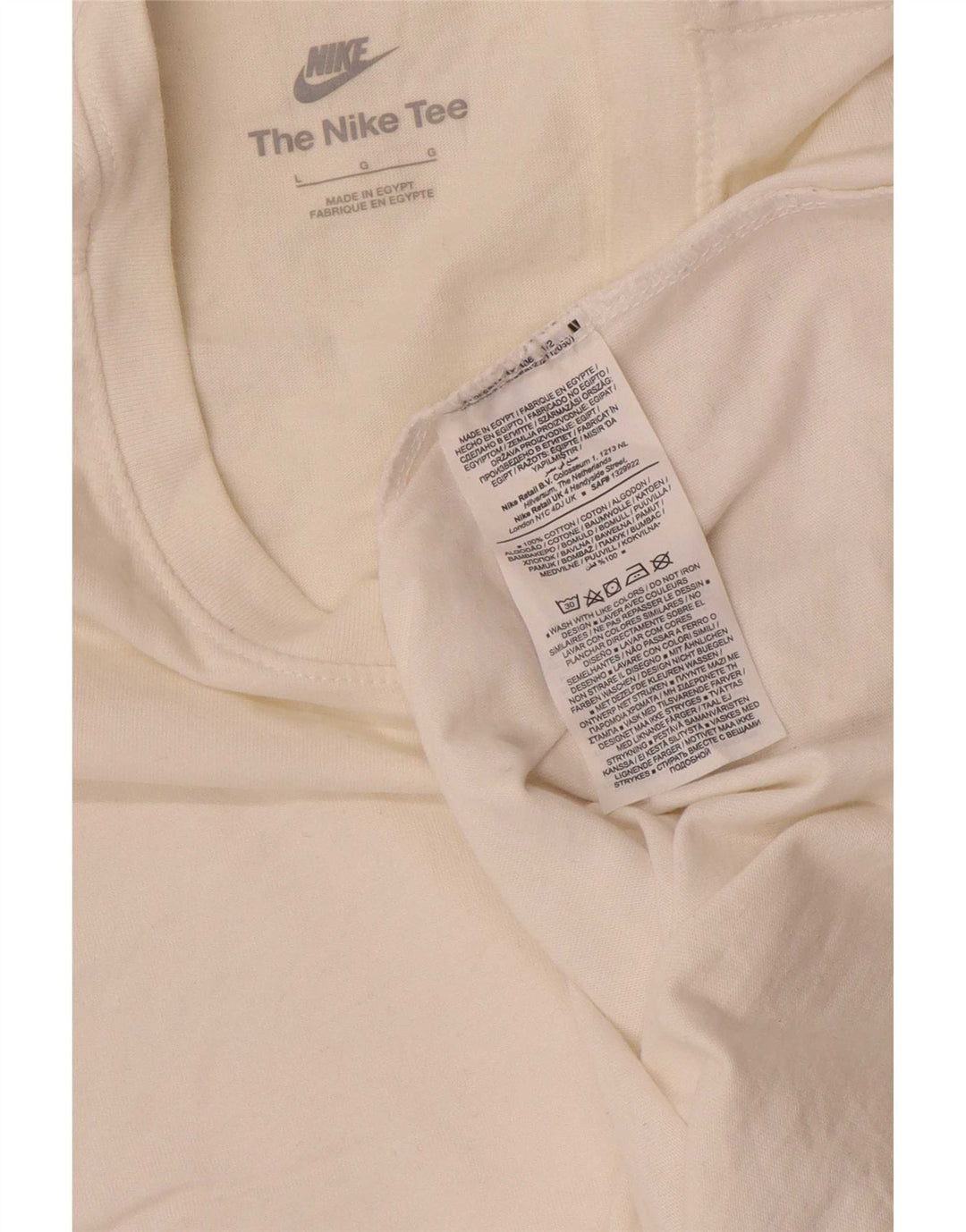 T-shirt da uomo Nike Top grande in cotone bianco