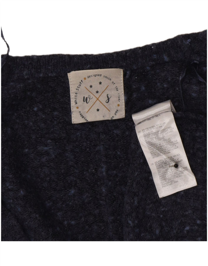Maglione cardigan aperto da donna White Stuff UK 18 XL Blu navy screziato