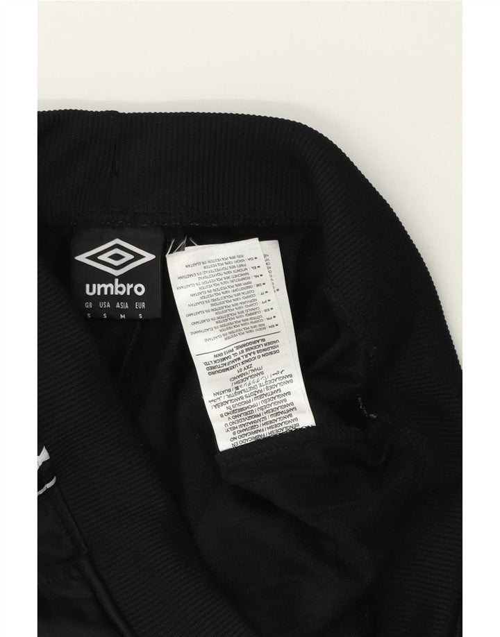 Pantaloni da tuta con grafica Umbro da uomo, pantaloni da jogging, piccoli, in poliestere nero