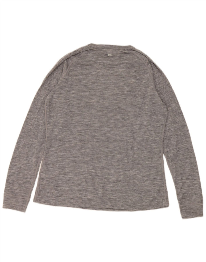 Mountain Warehouse Top da donna a maniche lunghe UK 18 XL Lana merino grigia