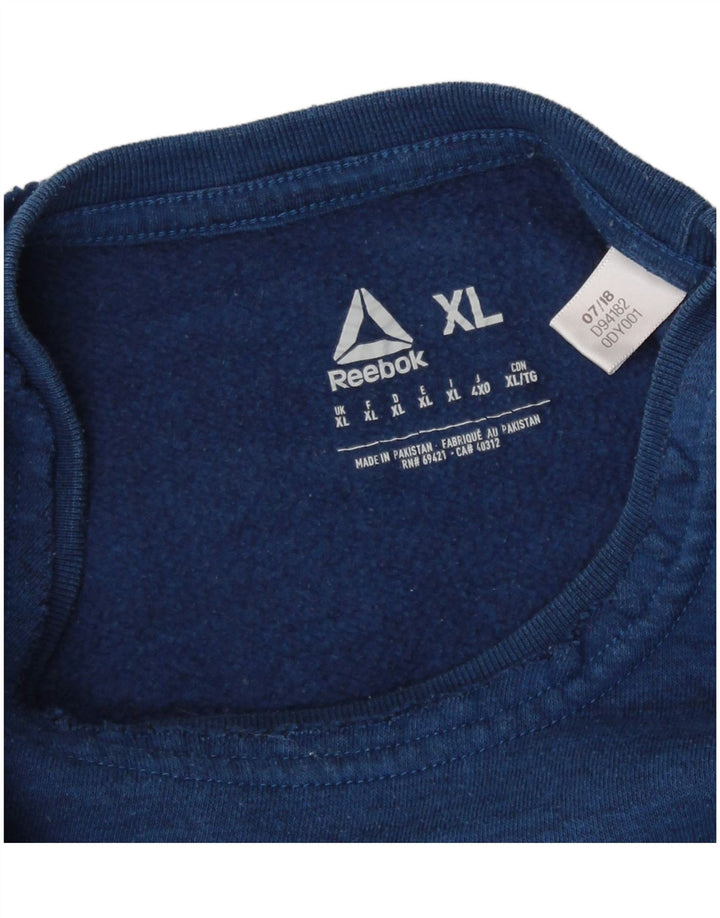 Felpa Reebok da uomo Jumper XL blu navy in cotone