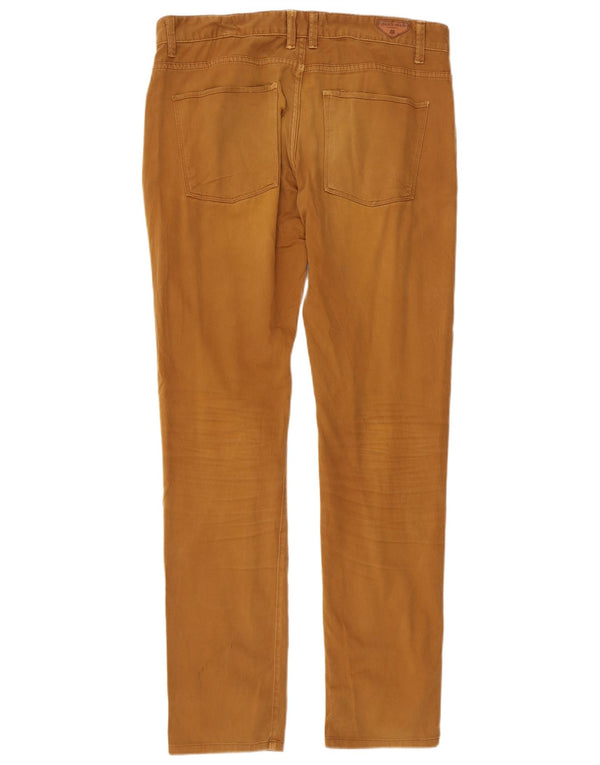 Pantaloni casual slim da uomo Zara EU 46 XL W36 L34 Cotone marrone