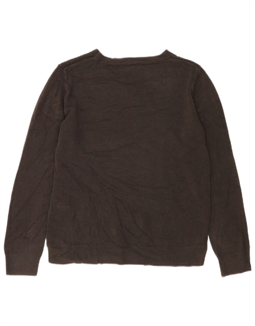 Maglione maglione con scollo a barca da donna Marks & Spencer UK 14 Acrilico marrone medio