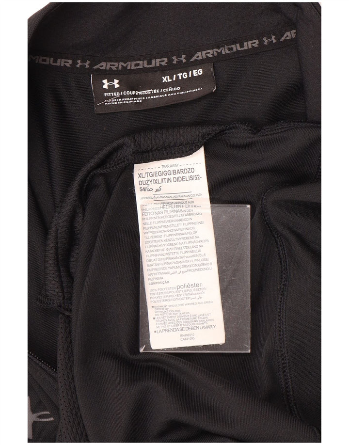 Giacca da ginnastica aderente da uomo Under Armour XL poliestere nero