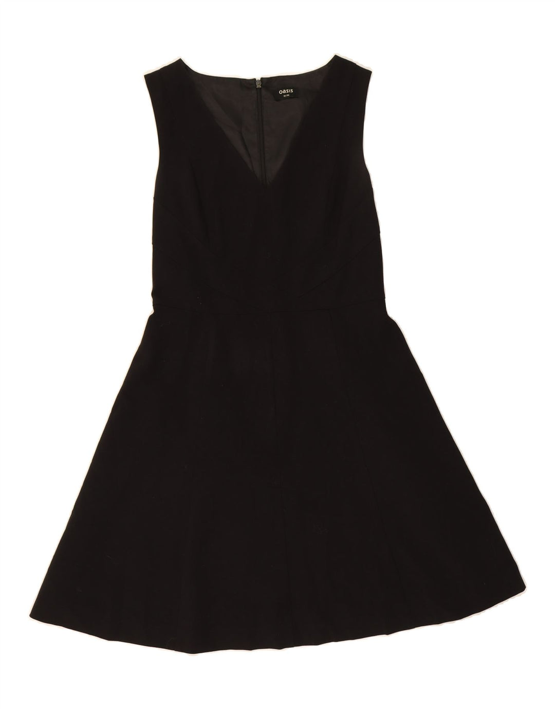 OASIS Womens Sleeveless A-Line Dress UK 10 Small Black Polyester Vintage Oasis and Second-Hand Oasis from Messina Hembry 