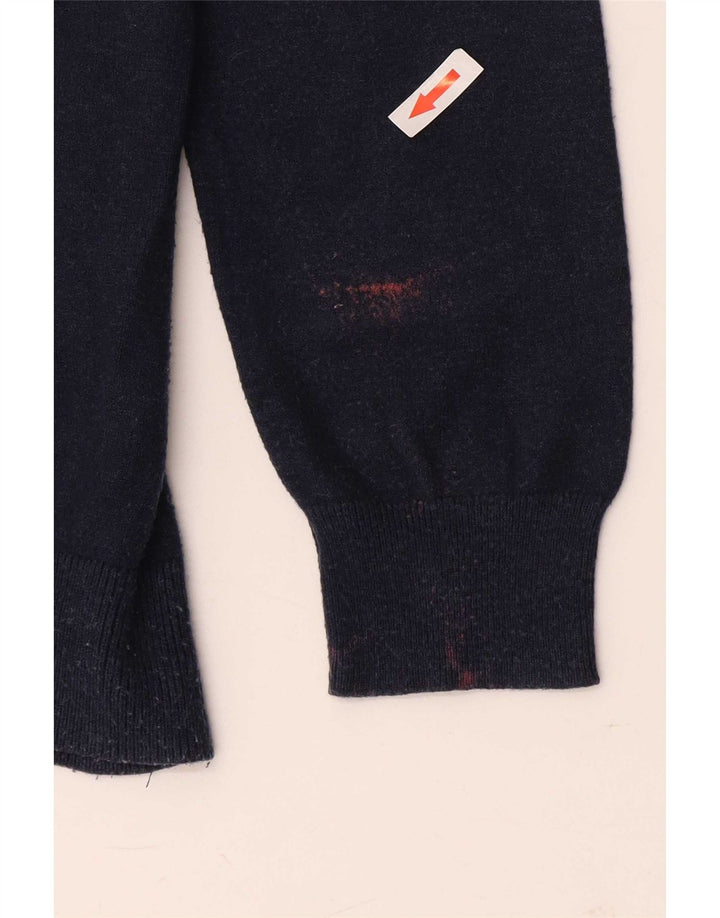 Maglione maglione oversize con scollo a V da donna Marks & Spencer blu navy medio
