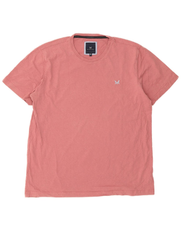 Crew Clothing T-shirt da uomo Top XL in cotone rosa