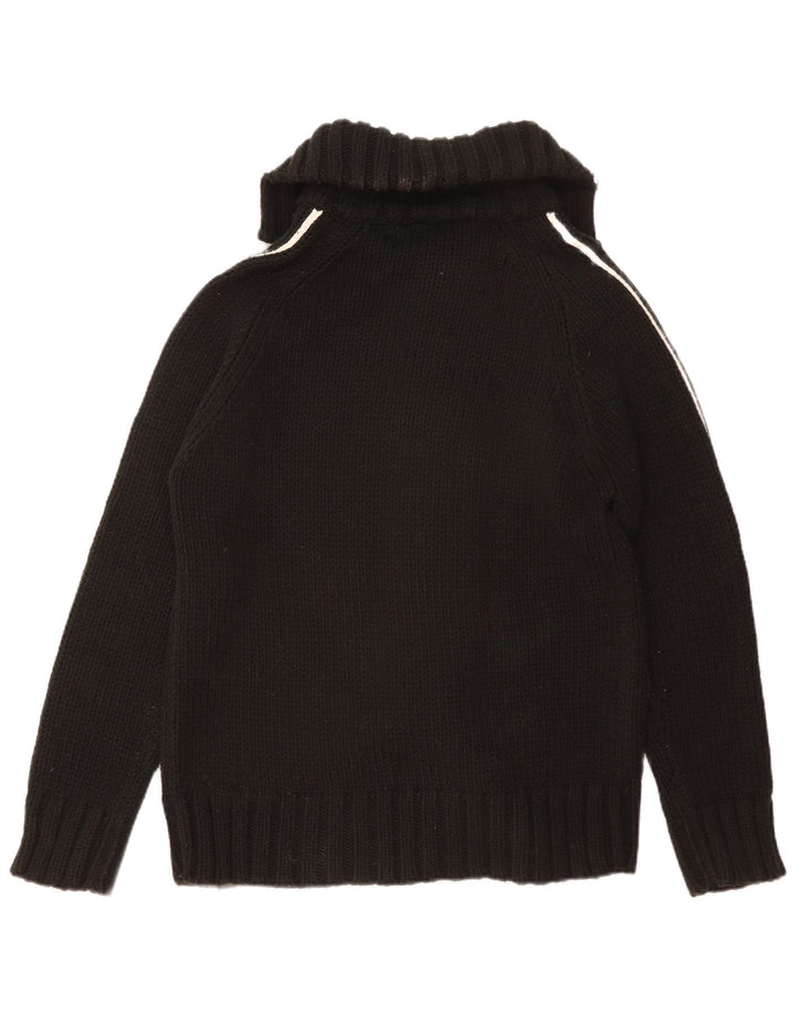 Maglione cardigan da uomo vintage grande acrilico nero