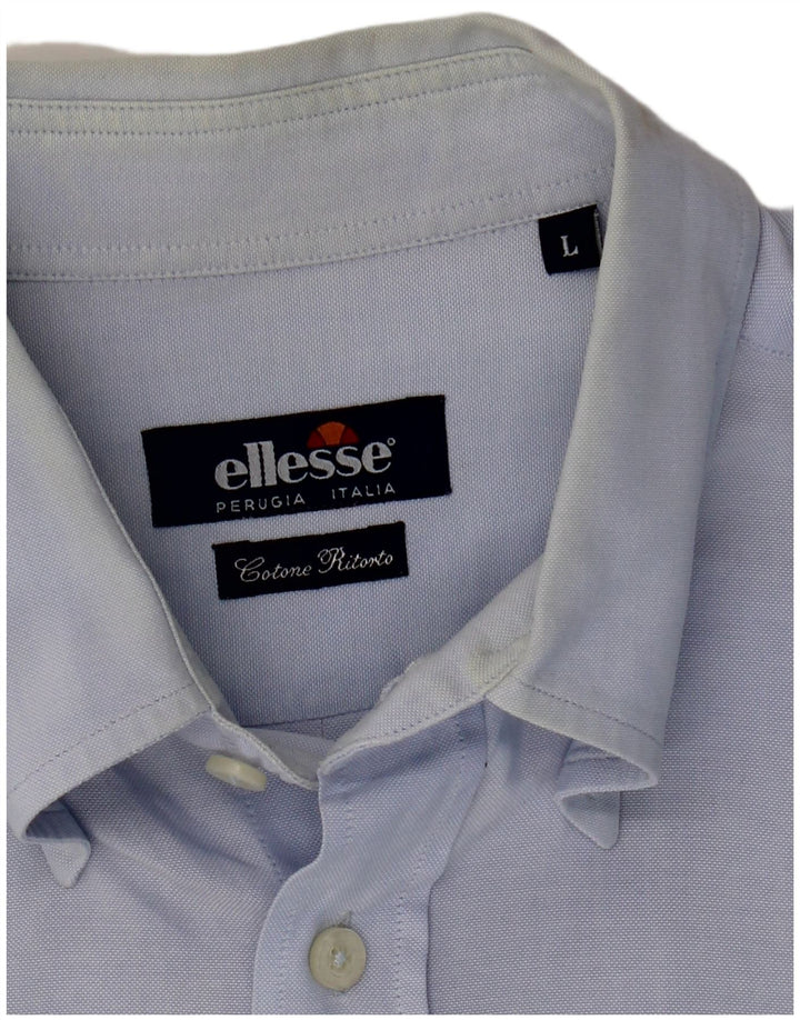 Camicia Uomo Ellesse Large Blu Cotone
