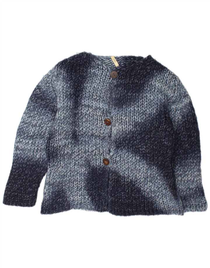 Maglione cardigan da donna Bottega UK 16 grande lana blu navy