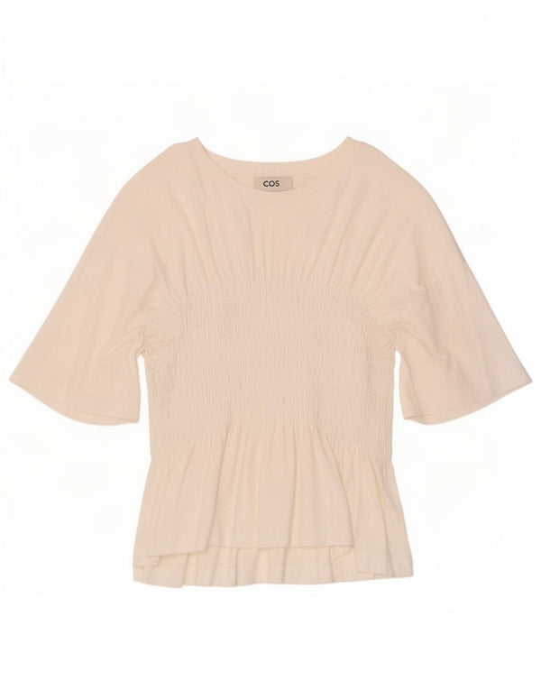 Camicetta da donna Cos Top UK 14 grande cotone bianco