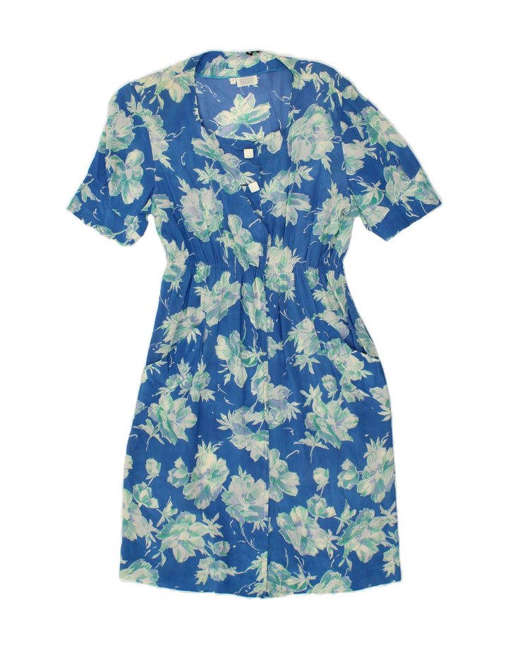ANDREA MARE Womens Maxi Dress IT 46 Large Blue Floral Vintage Andrea Mare and Second-Hand Andrea Mare from Messina Hembry 