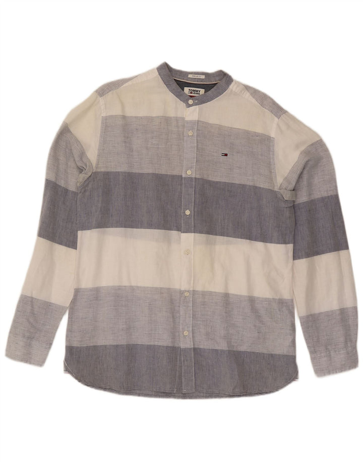 Camicia da uomo vestibilità regolare Tommy Hilfiger grande lino a righe multicolore