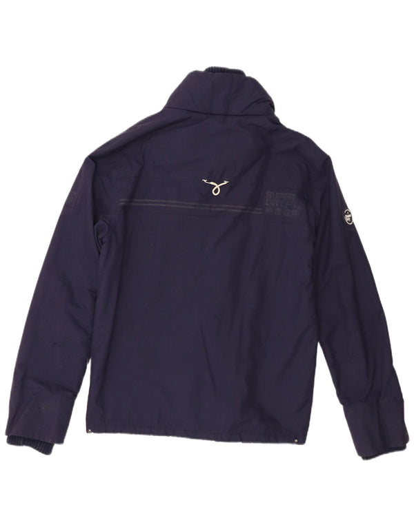 Superdry Womens Windtrekker Windbreaker Jacket UK 10 Small Navy Blue