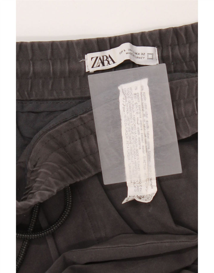 Pantaloni corti da uomo Zara W32 L25 in cotone grigio
