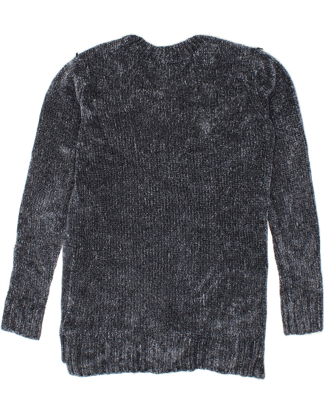 ORVIS Womens V-Neck Jumper Sweater UK 14 Medium Navy Blue Polyester Vintage Orvis and Second-Hand Orvis from Messina Hembry 