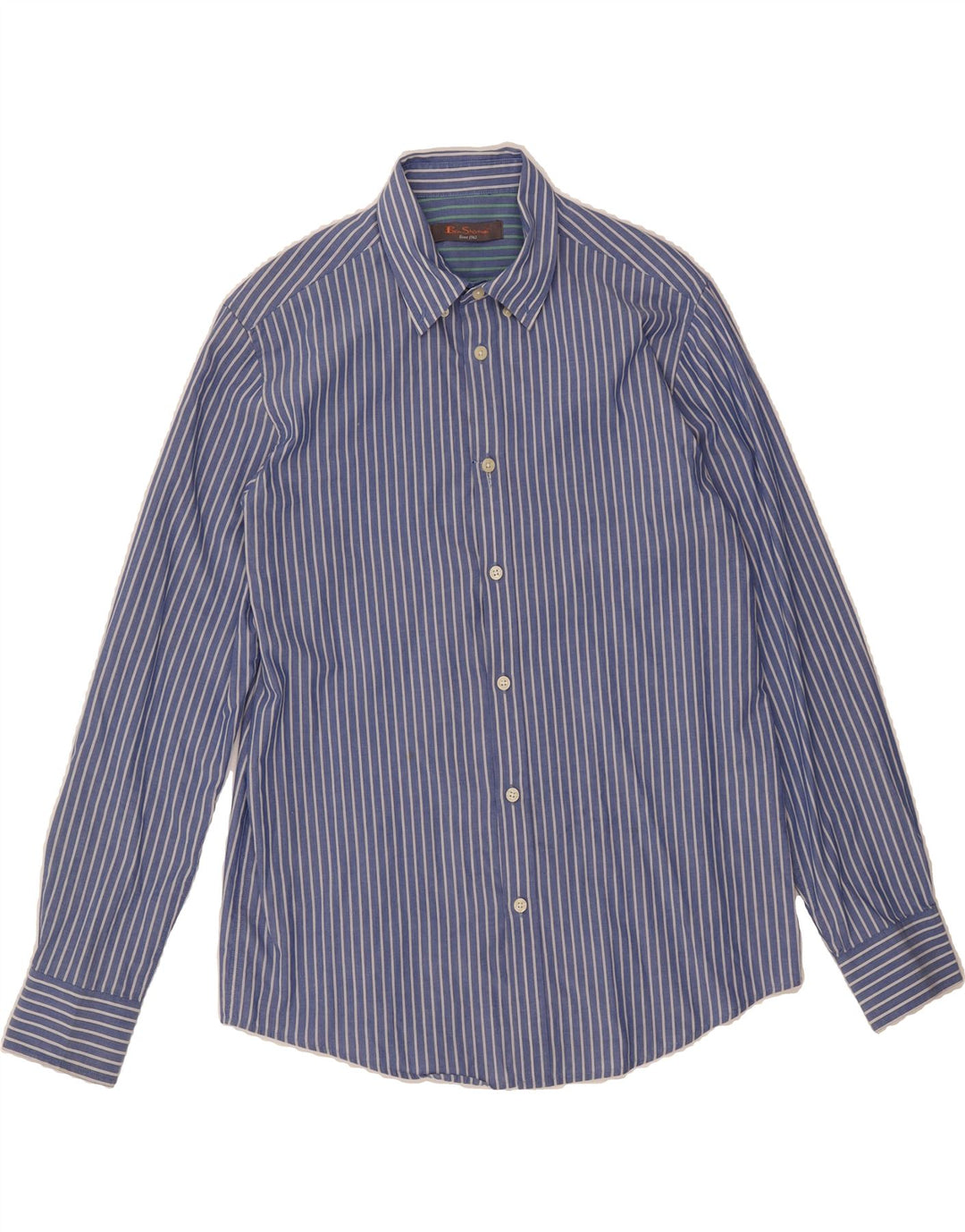 BEN SHERMAN Mens Shirt Medium Blue Pinstripe Cotton Vintage Ben Sherman and Second-Hand Ben Sherman from Messina Hembry 