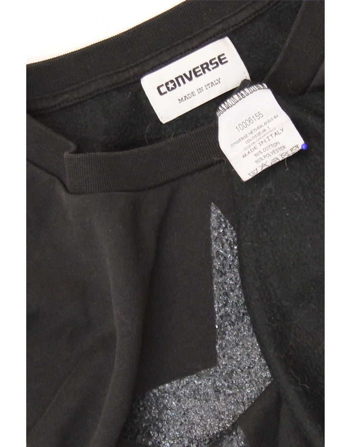Felpa oversize con grafica da donna Converse UK 10 Small Nera