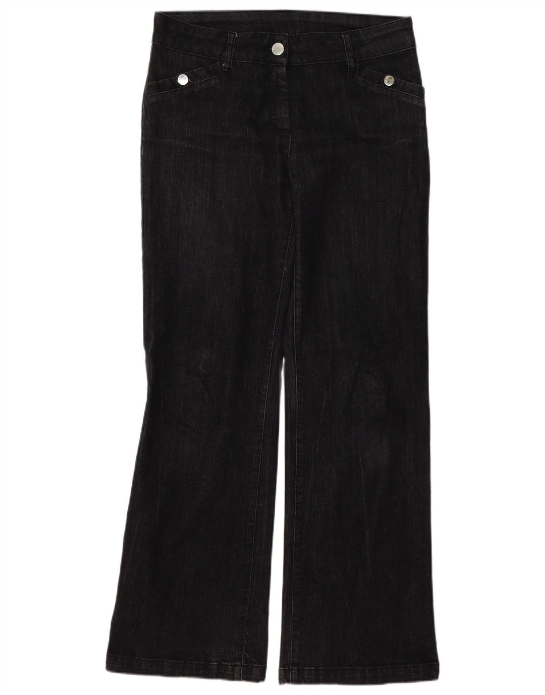 Jeans bootcut da donna WALLIS UK 12 medio W32 L32 cotone nero