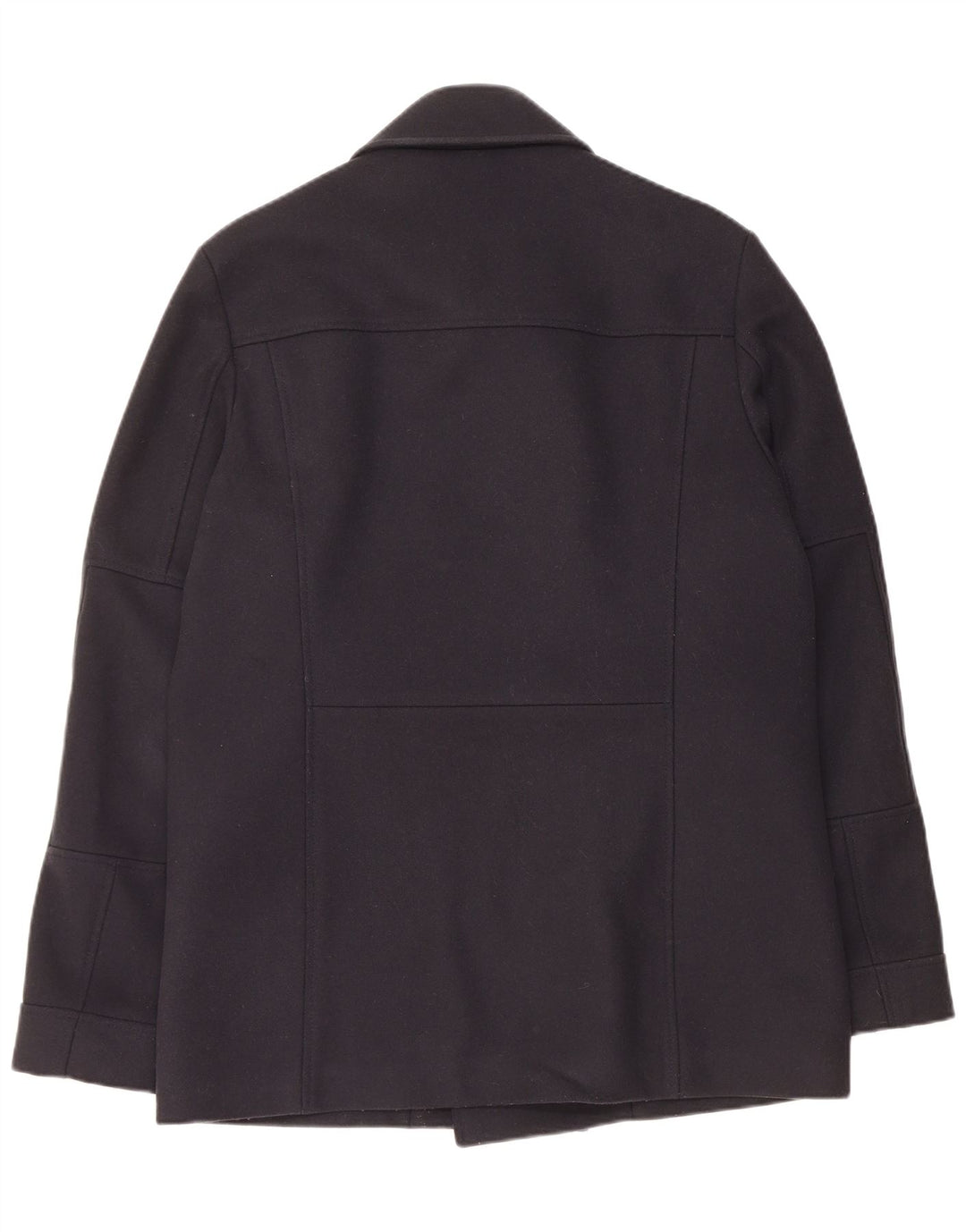Cappotto da marinaio da uomo Hugo Boss UK 40 grande lana vergine blu navy