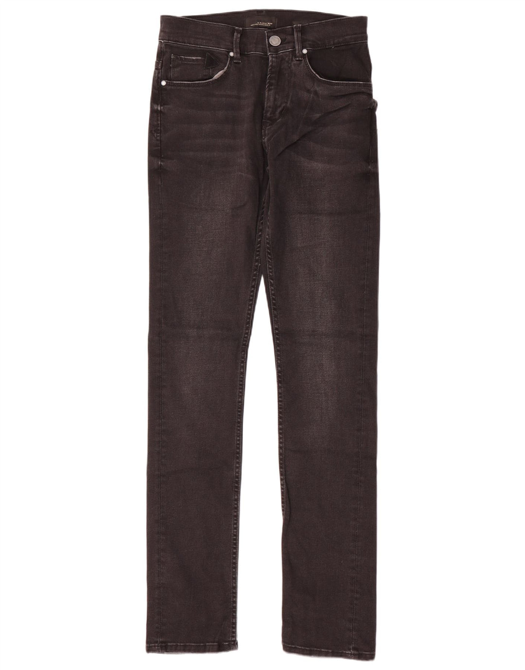 Jeans slim da uomo Zara EU 38 Small W30 L33 Cotone nero