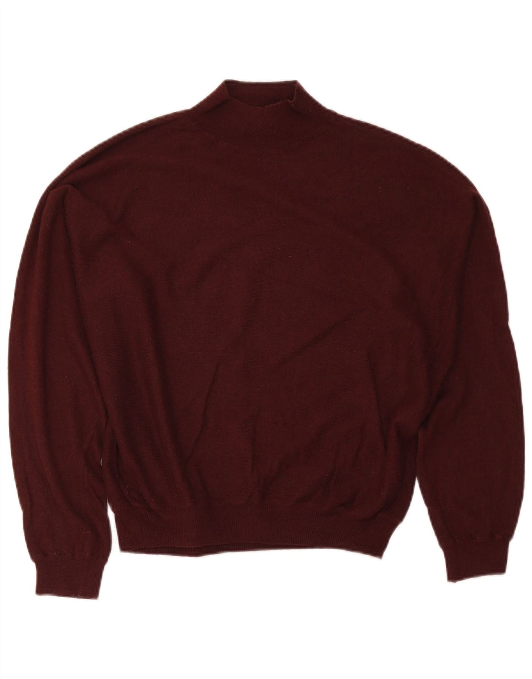 Maglione maglione oversize con collo dolcevita da donna Zara UK 14 Bordeaux medio
