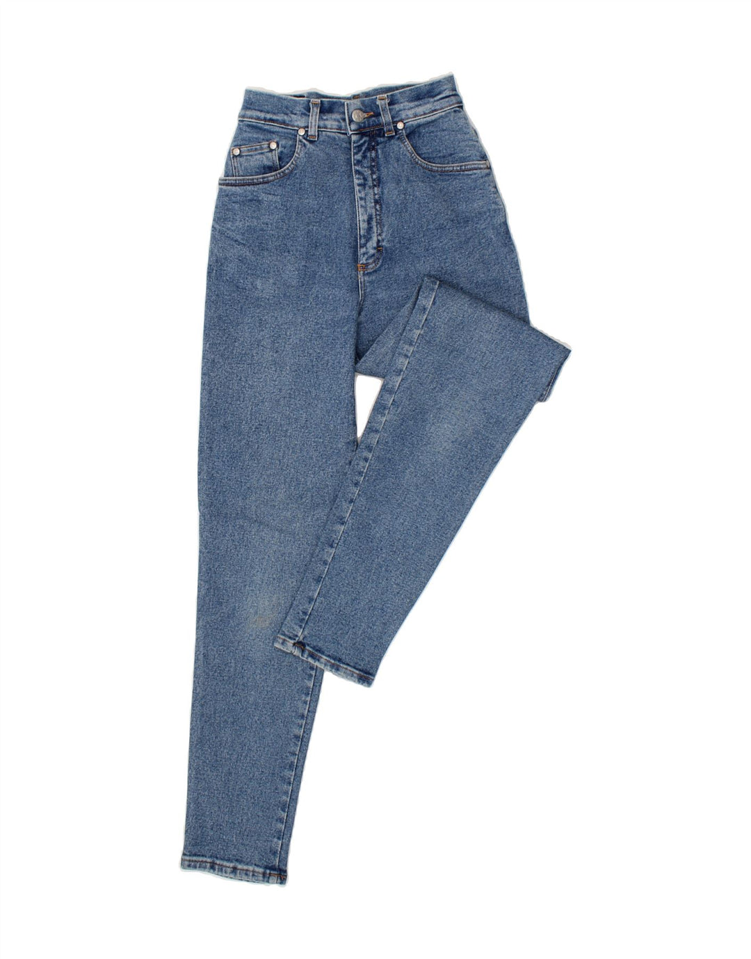 IBER Womens Trasparent High Waist Jeans IT 42 Medium W25 L30 Blue Cotton Vintage Iber and Second-Hand Iber from Messina Hembry 
