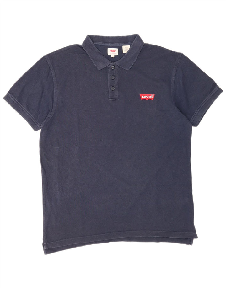 Polo Levi's da uomo grande in cotone blu navy