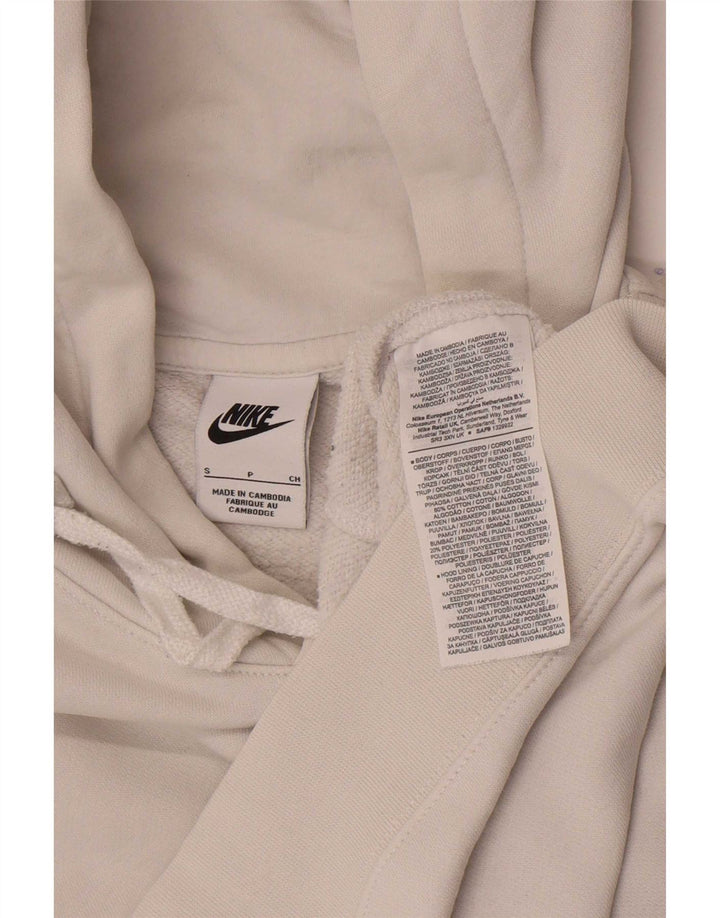 Felpa con cappuccio da uomo Nike Small in cotone bianco